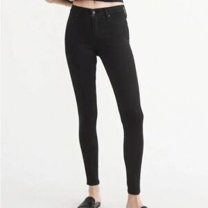 Abercrombie Jean Leggings, Black Wash, Size 28
